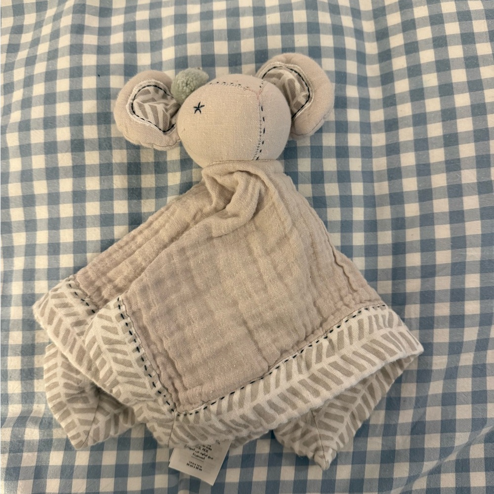 Pottery Barn Kids Beige and Gray Mouse Lovey